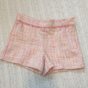 Janie and Jack Pink Classic Pink Tweed High Waist Shorts